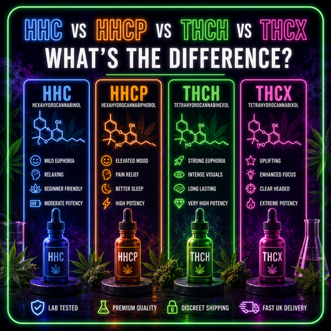 HHC vs HHCP vs THCH vs THCX – What’s the Difference?
