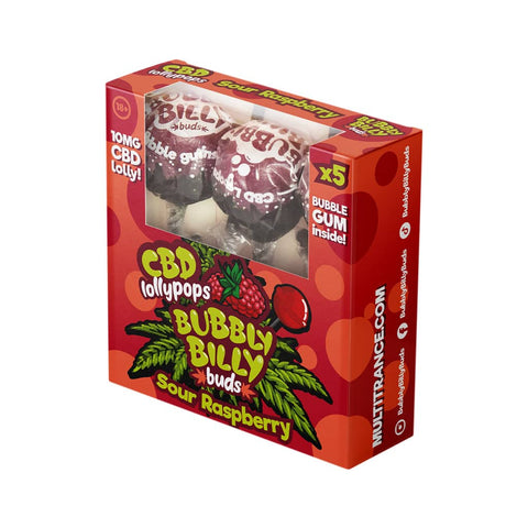 Multitrance Bubbly Billy Buds CBD Lollypops Box Of 5