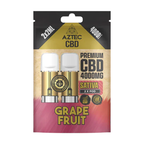 🌿 Aztec CBD 4000mg Broad Spectrum Refill CBD Pods X2ml Pods
