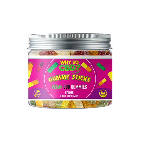 Why So CBD? 500mg Broad Spectrum CBD Small Vegan Gummies