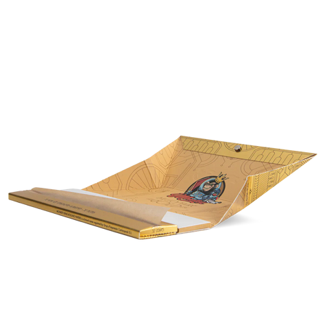 X1 Pack Monkey King Rolling Papers & Tips: Billionaire Gold XL - Extra Long
