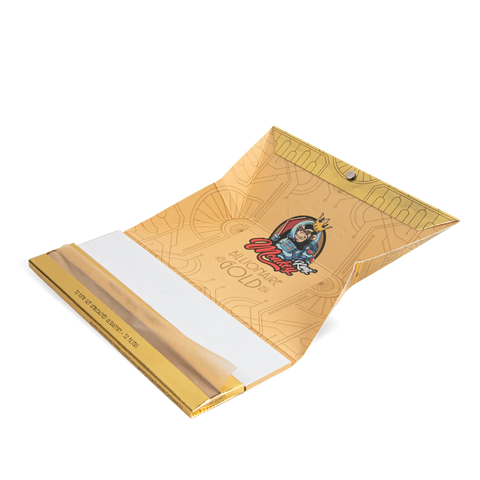 X1 Pack Monkey King Rolling Papers & Tips: Billionaire Gold XL - Extra Long