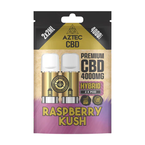 🌿 Aztec CBD 4000mg Broad Spectrum Refill CBD Pods X2ml Pods