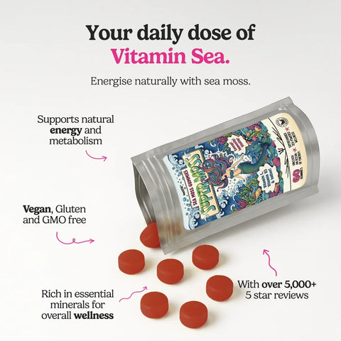 SuperMoss Sea Moss Gummies Apple Flavour 60 Gummies