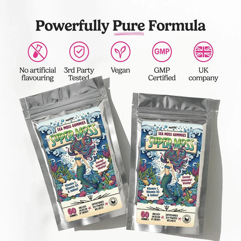 SuperMoss Sea Moss Gummies Apple Flavour 60 Gummies