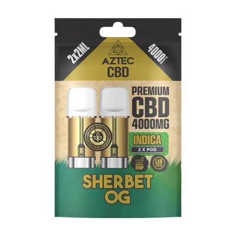 🌿 Aztec CBD 4000mg Broad Spectrum Refill CBD Pods X2ml Pods