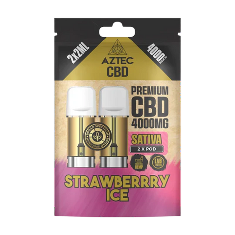 🌿 Aztec CBD 4000mg Broad Spectrum Refill CBD Pods X2ml Pods