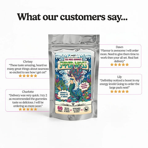 SuperMoss Sea Moss Gummies Apple Flavour 60 Gummies