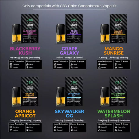 CBD Calm Cannabreeze 900mg CBD 1ml Replacement Pod